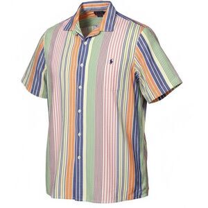 Polo Ralph Lauren Men’s XXL Classic Fit 100% Linen Candy Stripe Button Shirt